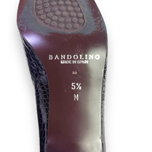 Bandolino Snake Embossed Dark Brown Pumps Heels | Sz 5.5 | Made in Spain - Picture 11 of 13